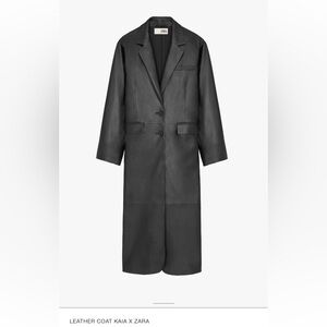 Genuine black leather long coat size small
ZaraXkaia